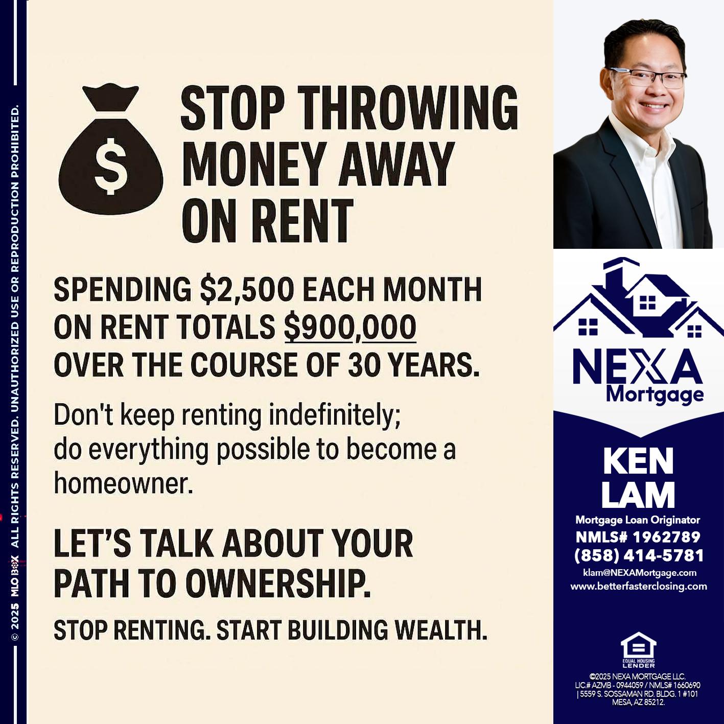 STOP THROWING - Ken Lam -Mortgage Loan Officer