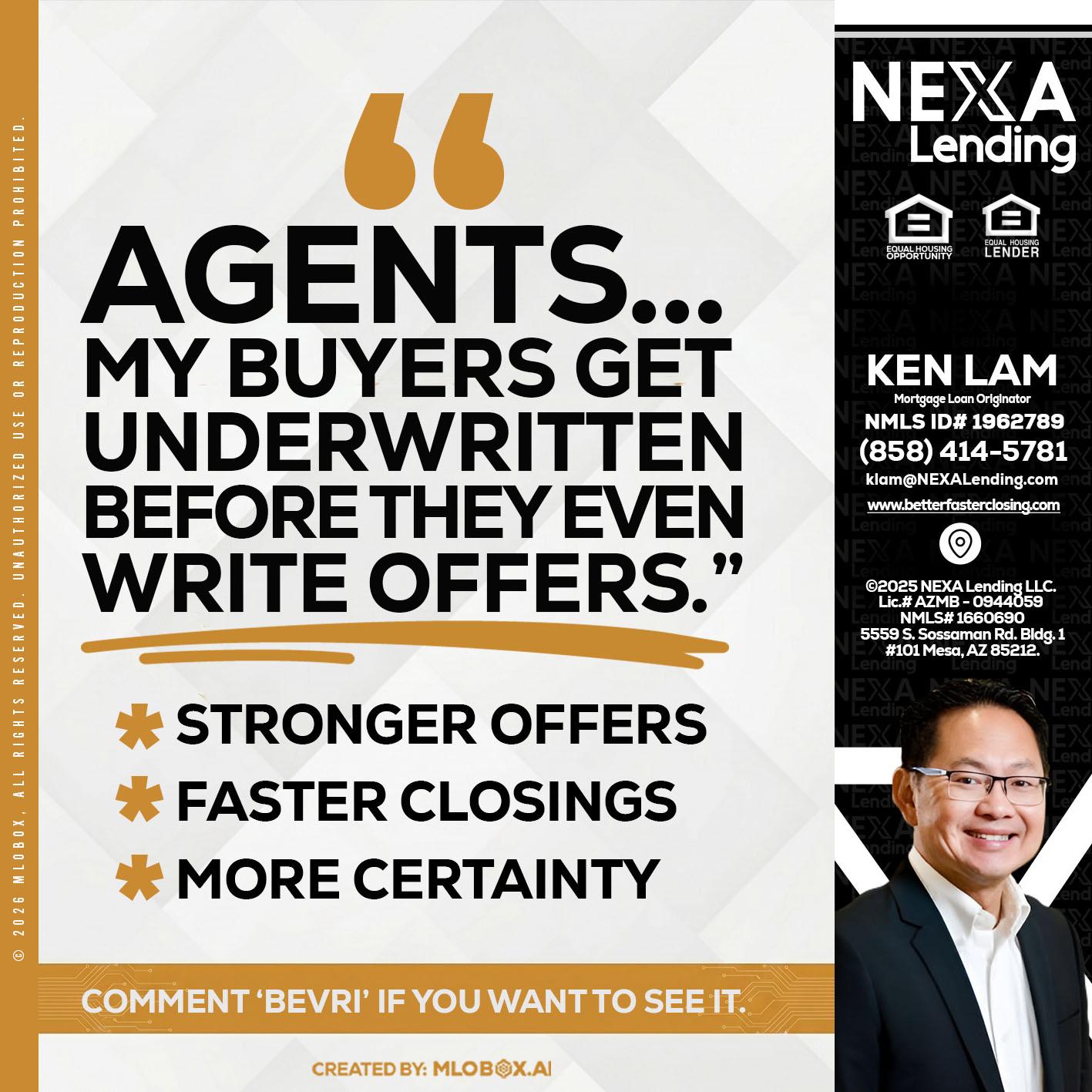 agents - Ken Lam -Mortgage Loan Officer