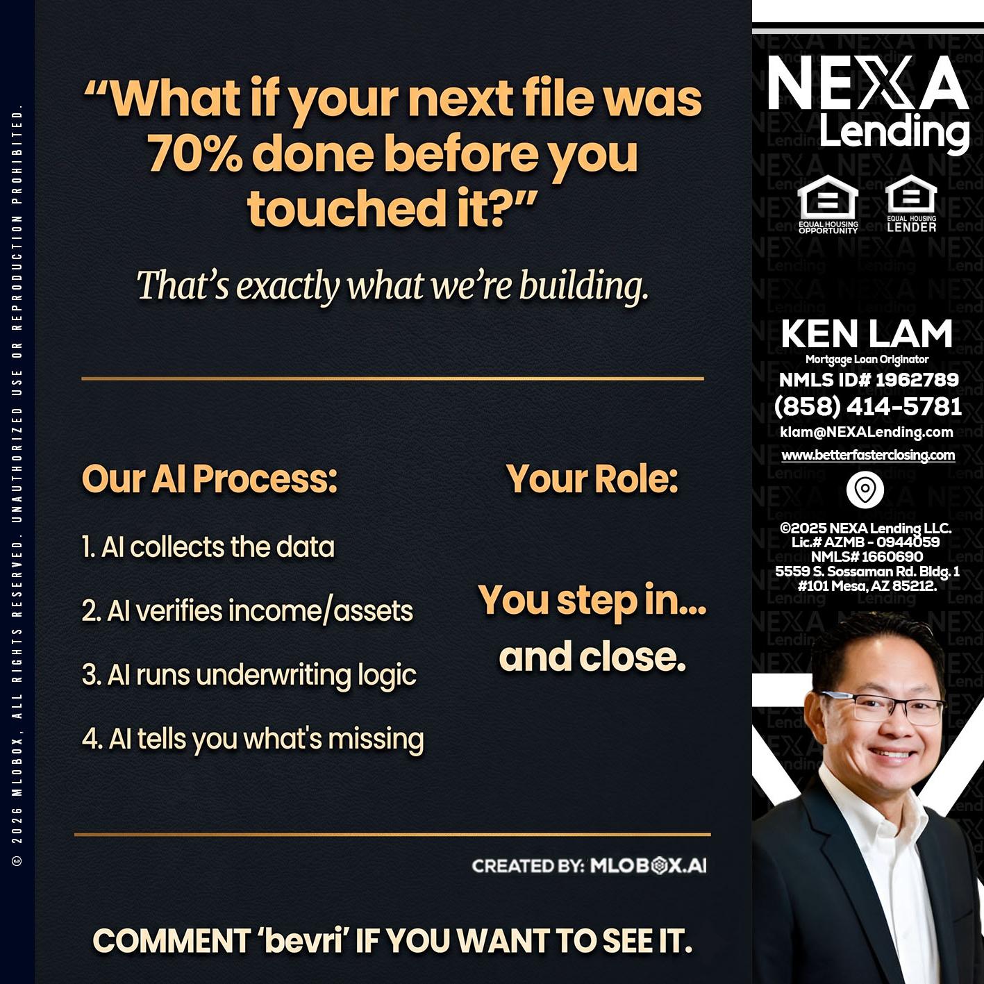 WHAT IF YOUR - Ken Lam -Mortgage Loan Officer