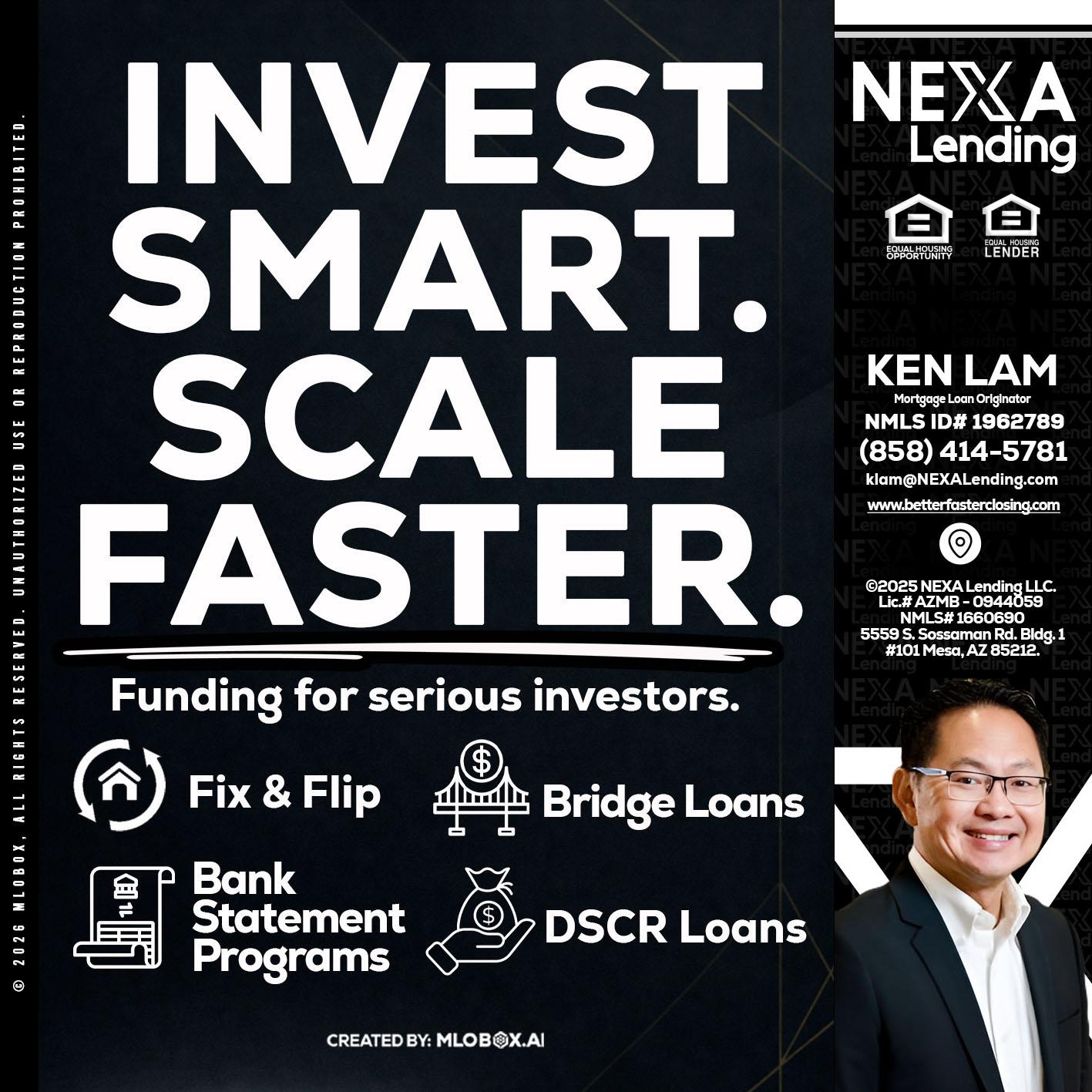 INVEST SMART - Ken Lam -Mortgage Loan Officer