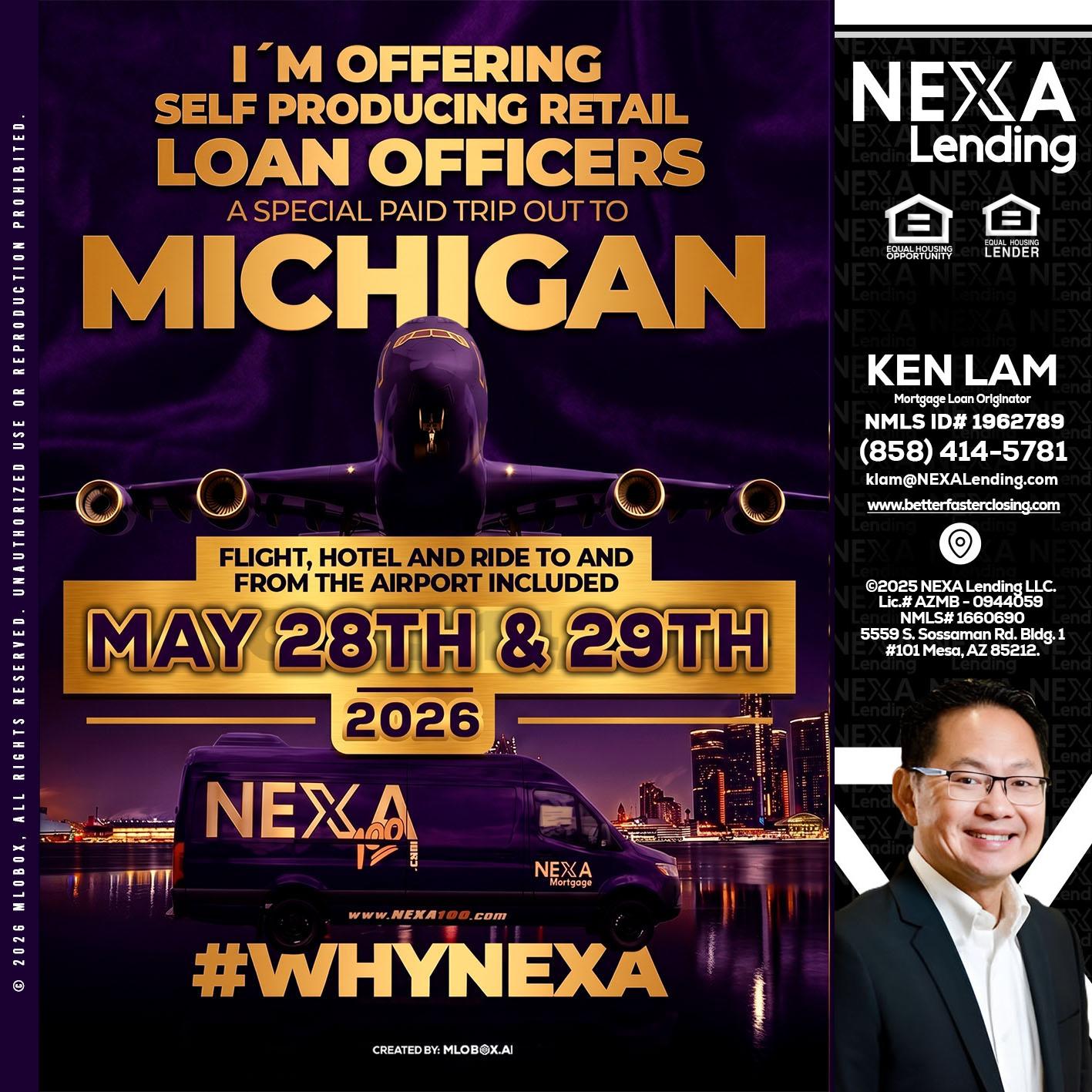 MICHIGAN - Ken Lam -Mortgage Loan Officer