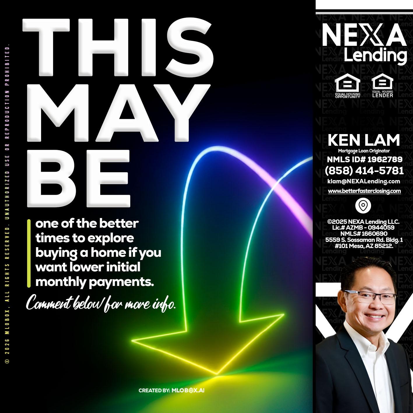 THIS MAY BE - Ken Lam -Mortgage Loan Officer