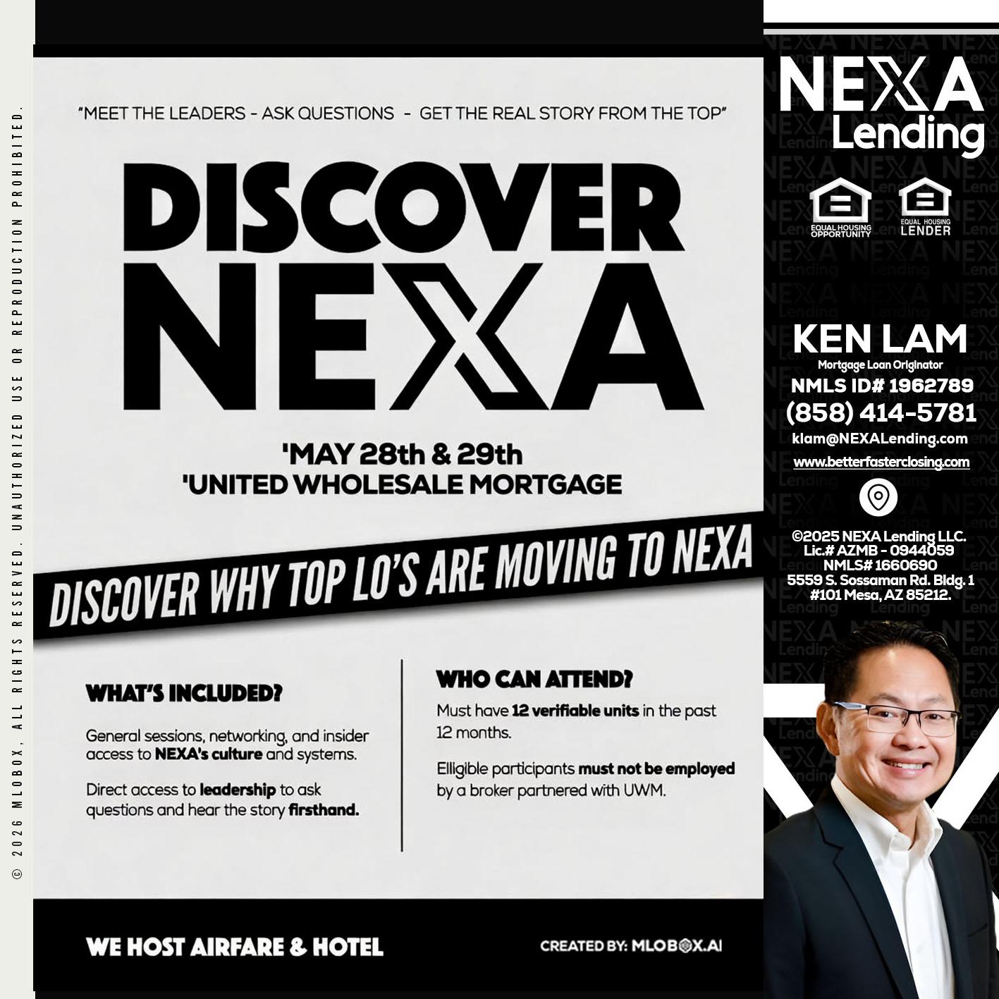 DISCOVER NEXA - Ken Lam -Mortgage Loan Officer