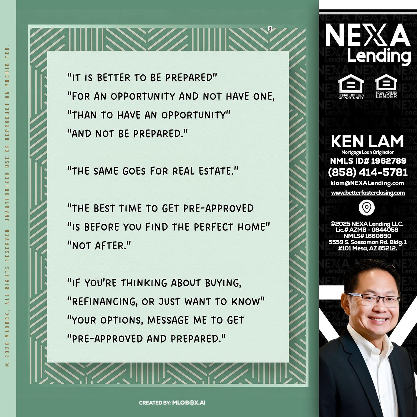 its better - Ken Lam -Mortgage Loan Officer