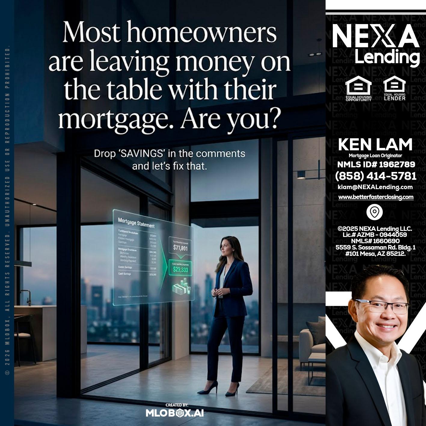 MOST OWNERS - Ken Lam -Mortgage Loan Officer