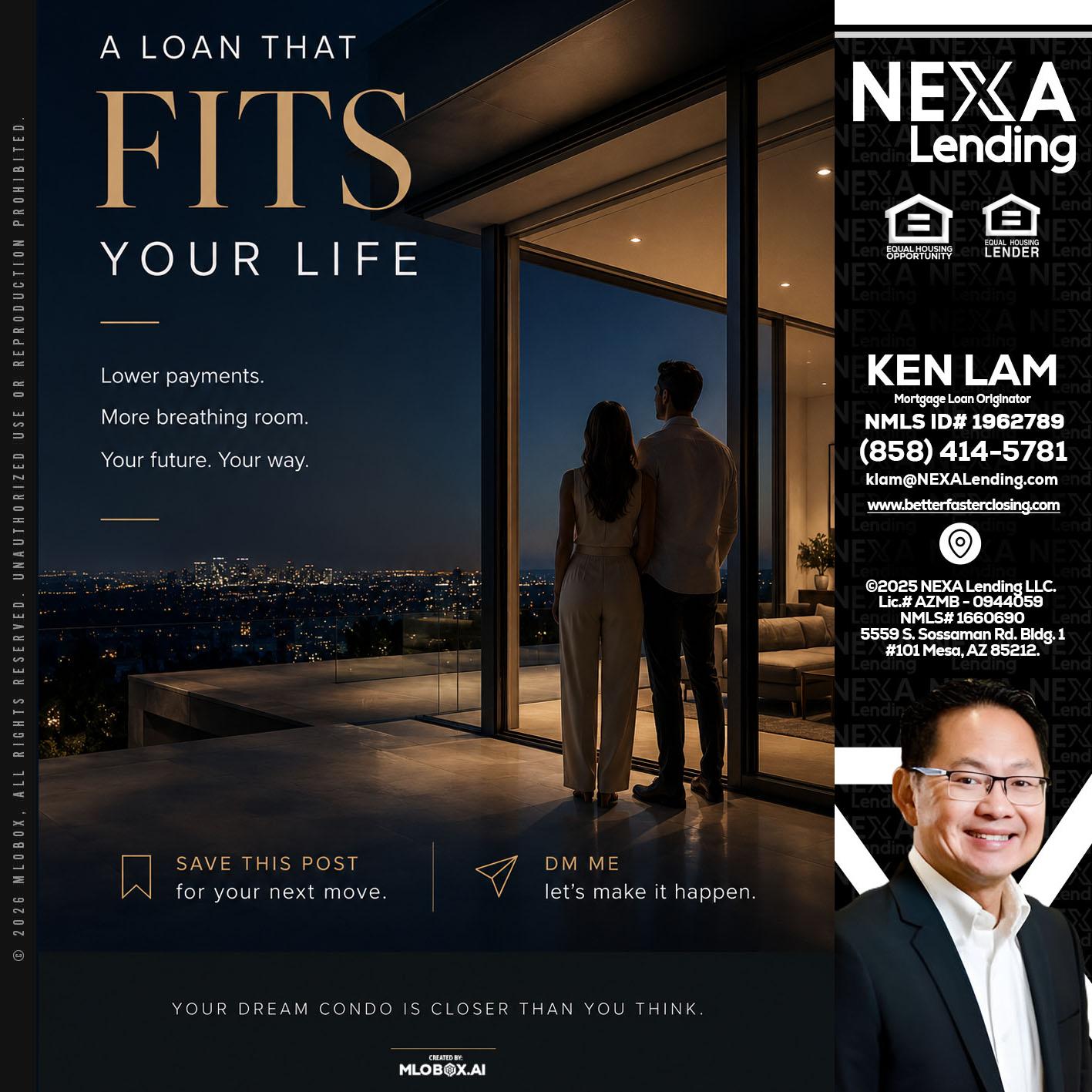 LOANS THAT FIT - Ken Lam -Mortgage Loan Officer