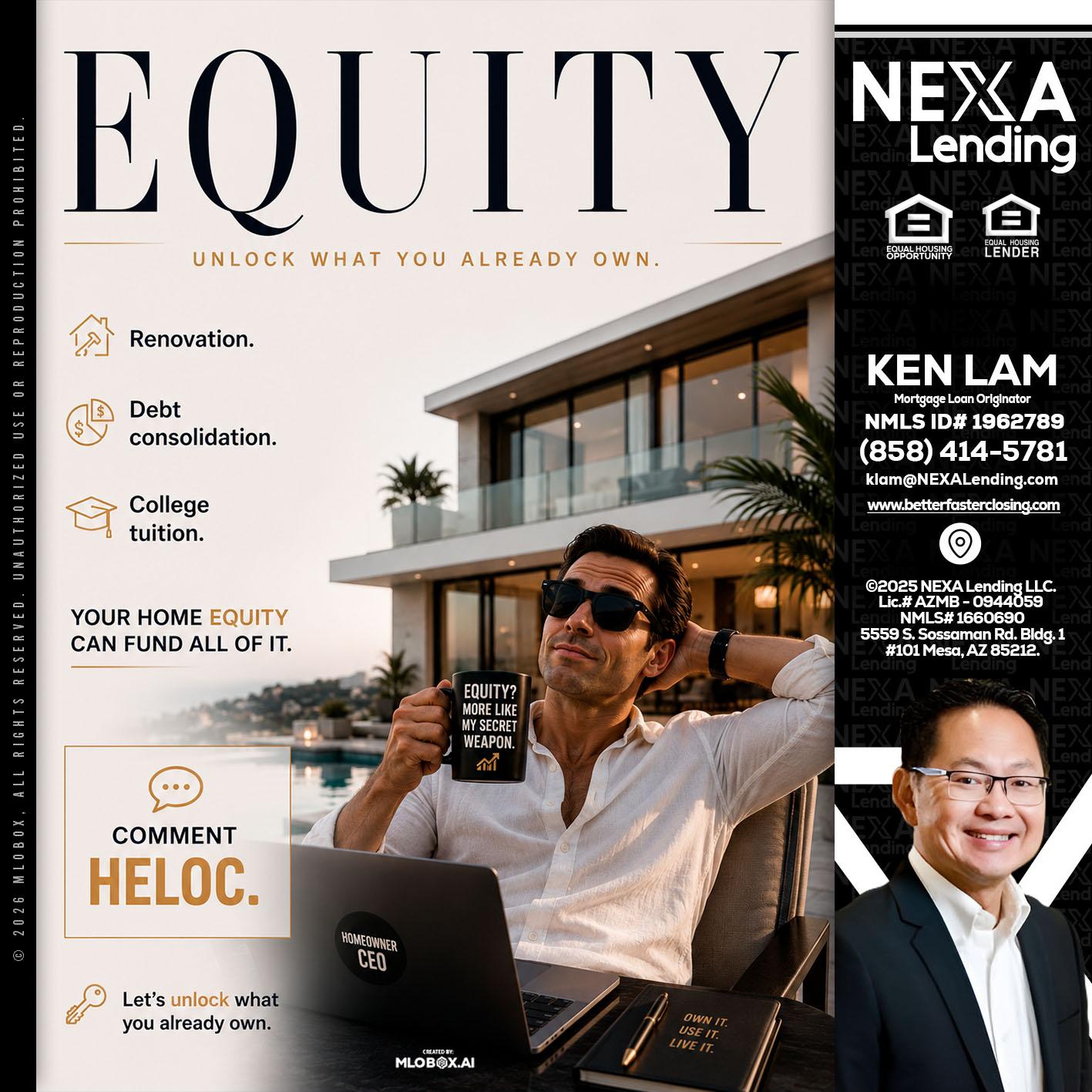 EQUITY - Ken Lam -Mortgage Loan Officer