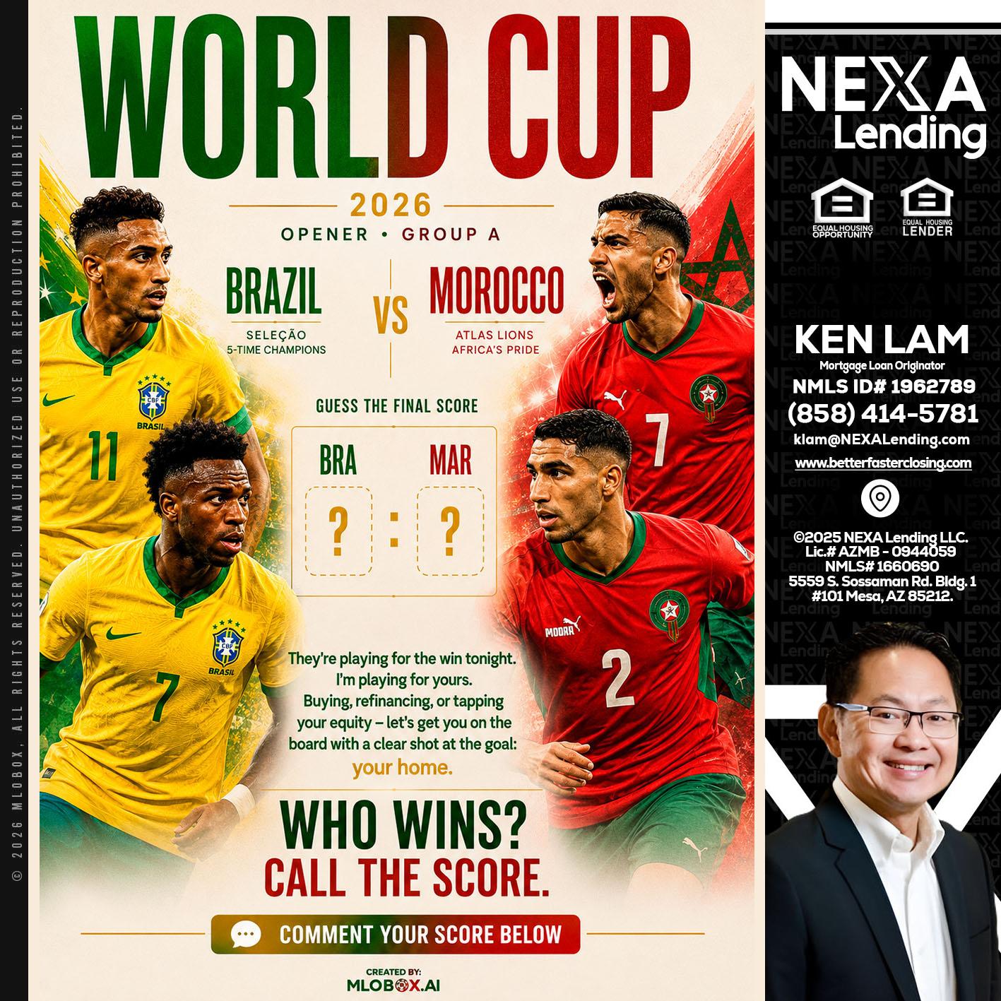 WORLD CUP - Ken Lam -Mortgage Loan Officer