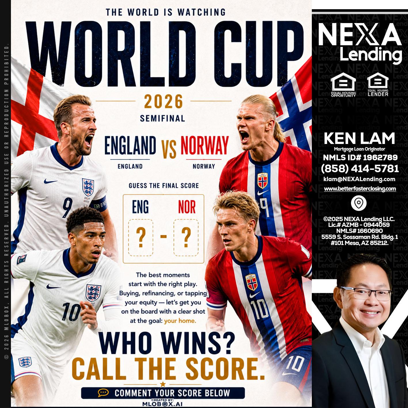 WORLD CUP 2026 - Ken Lam -Mortgage Loan Officer