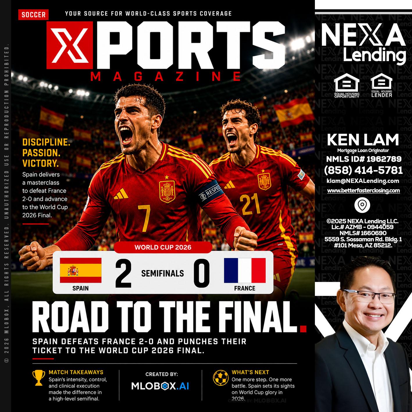XPORTS WORLD CUP 2026 - Ken Lam -Mortgage Loan Officer
