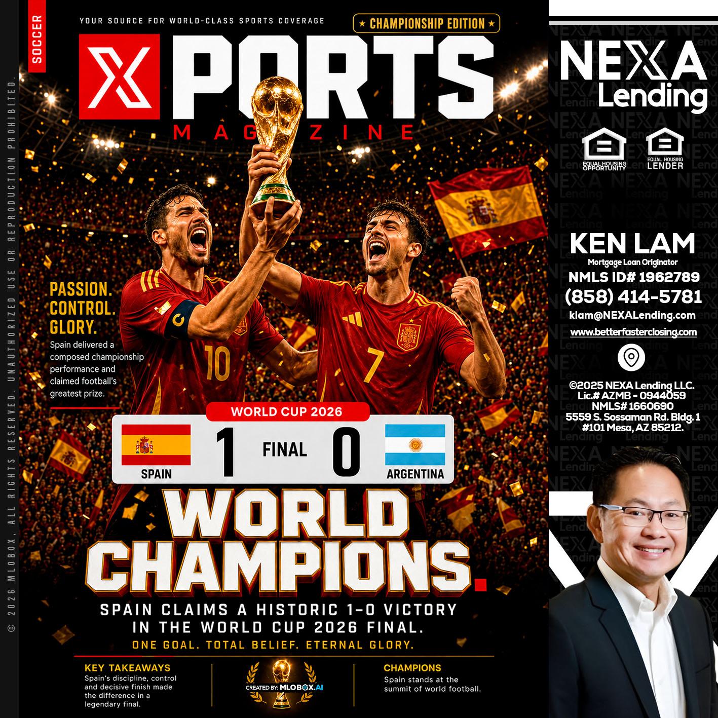 SPAIN CHAMPION - Ken Lam -Mortgage Loan Officer