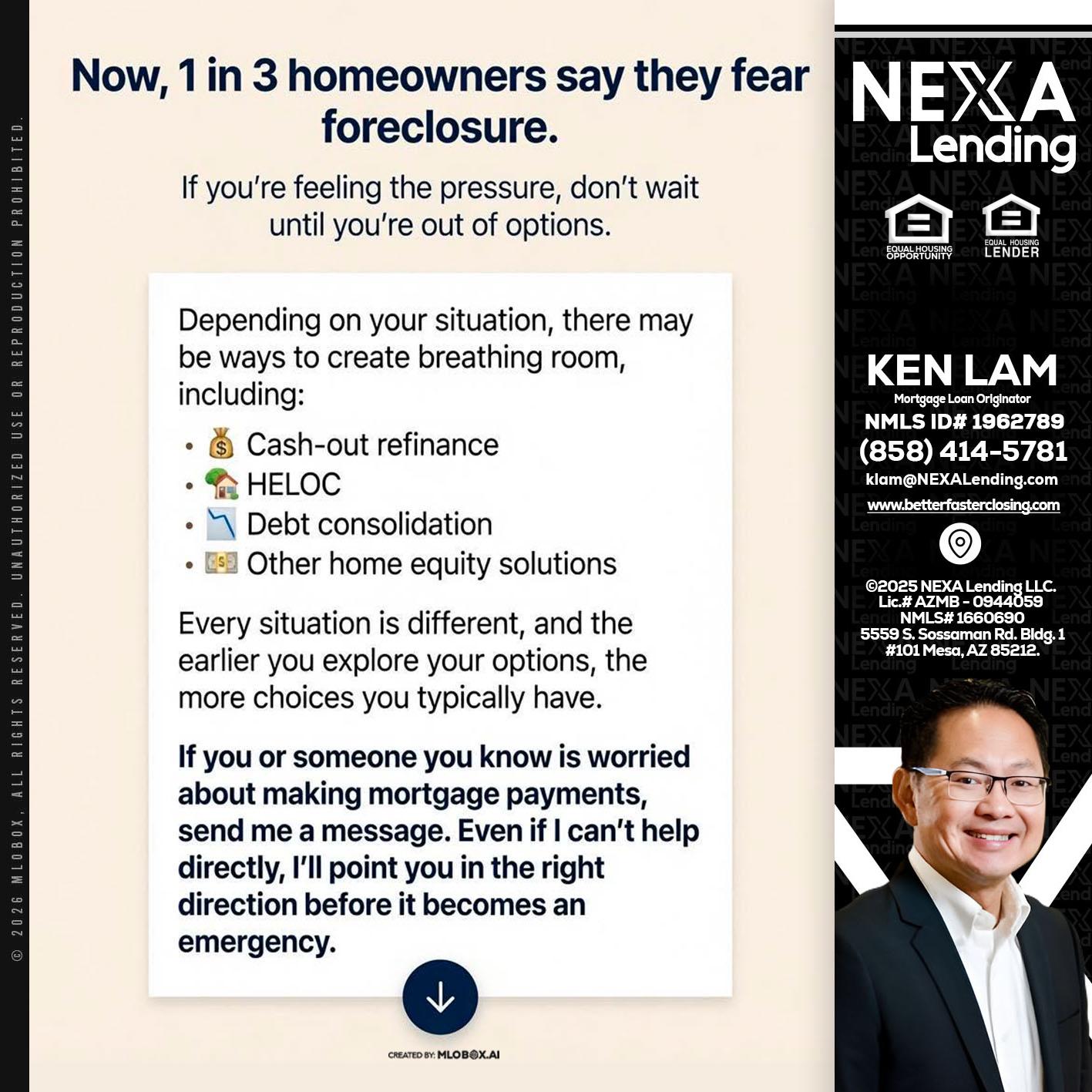 NOW, 1 IN 3 - Ken Lam -Mortgage Loan Officer