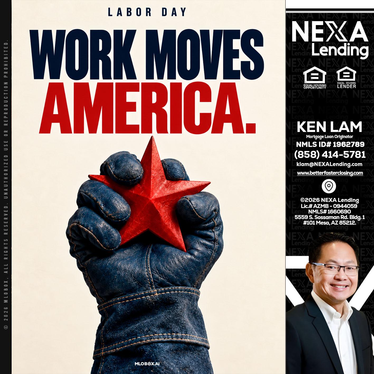 WORKS MOVES AMERICA - Ken Lam -Mortgage Loan Officer