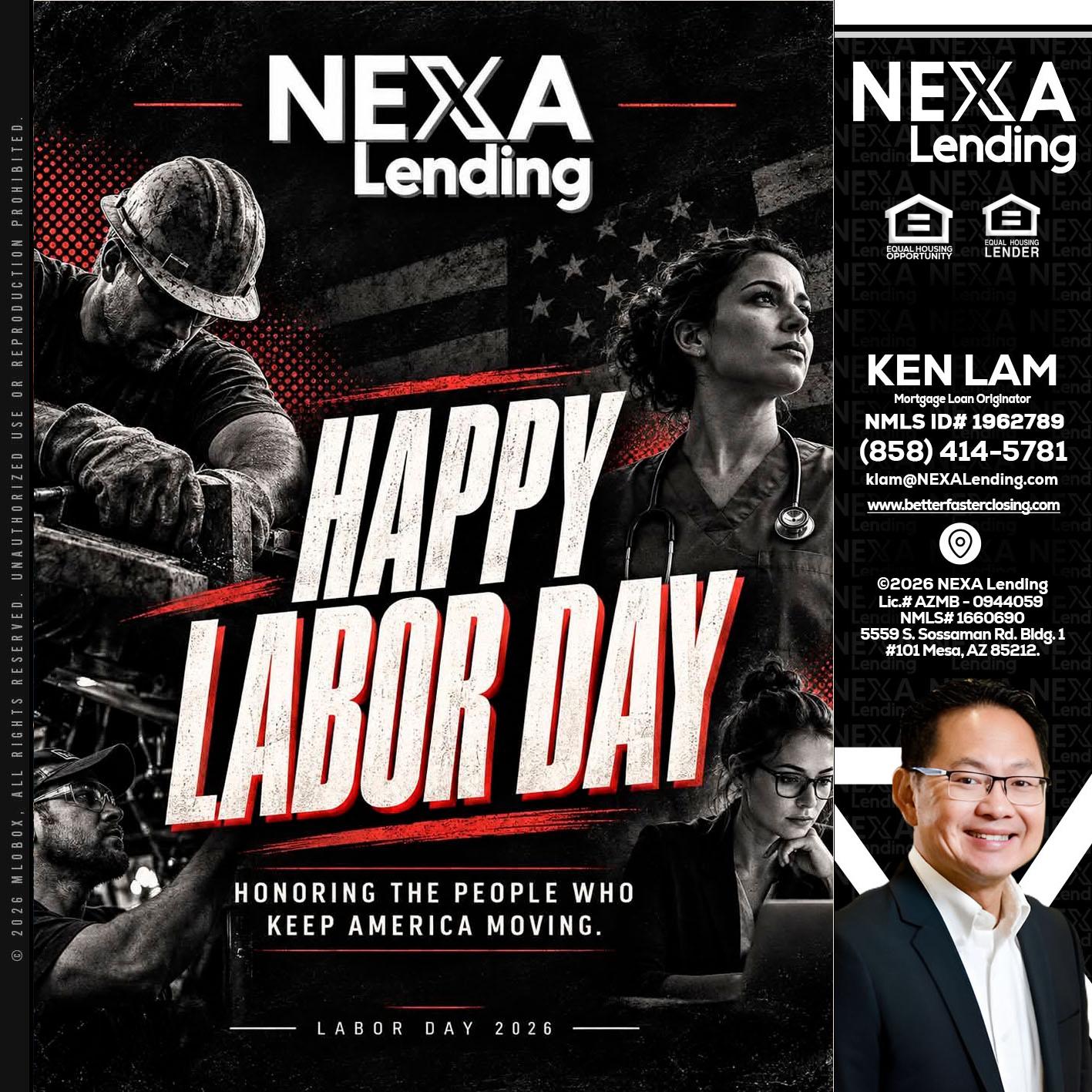 LABOR DAY - Ken Lam -Mortgage Loan Officer