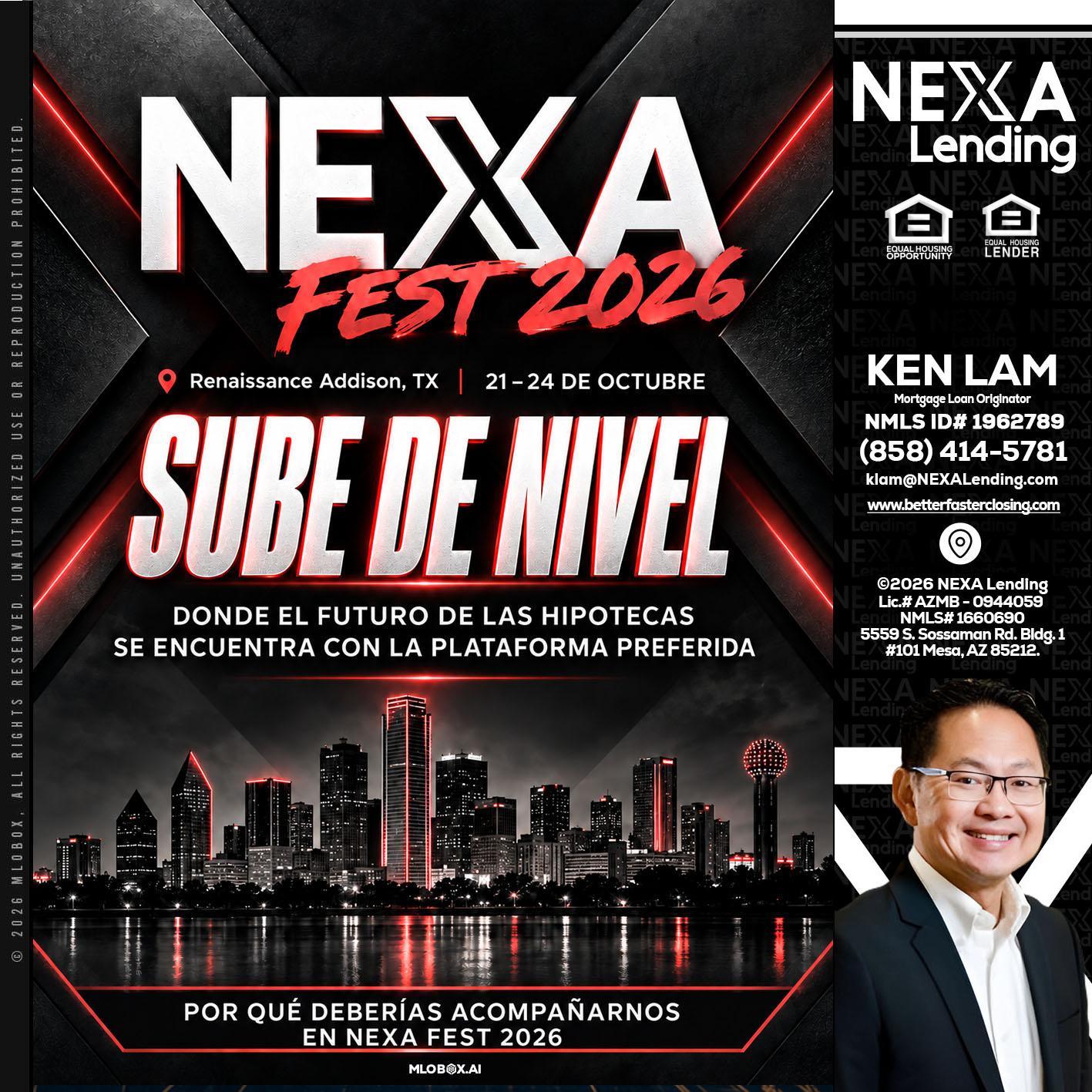 NEXA fest 2026 - Ken Lam -Mortgage Loan Officer