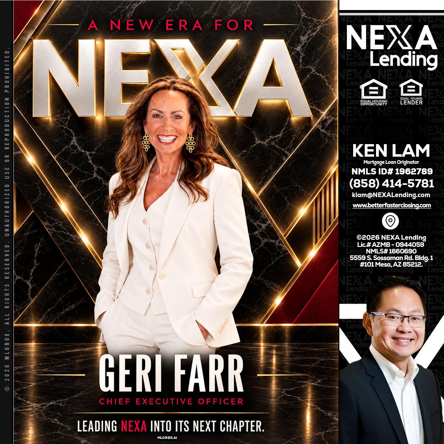 GERI FARR - Ken Lam -Mortgage Loan Officer