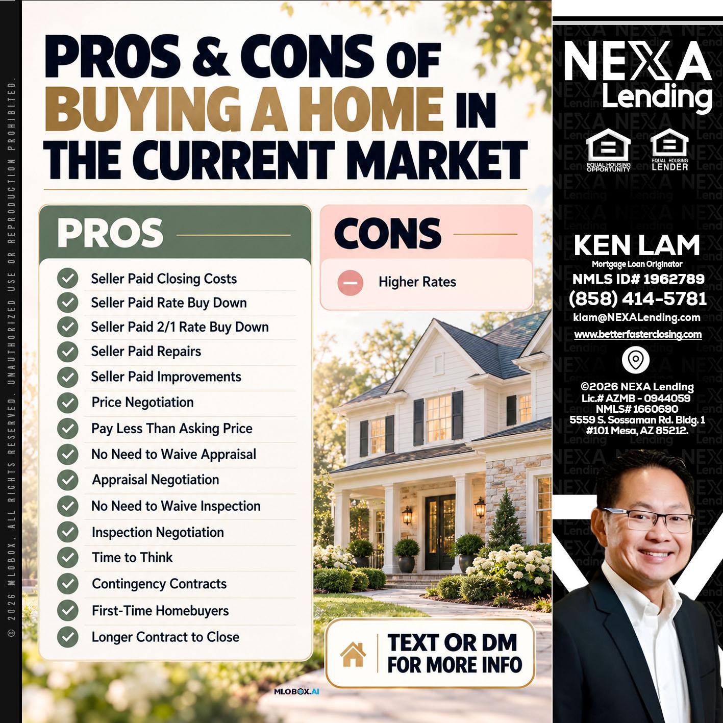pros and cons - Ken Lam -Mortgage Loan Officer