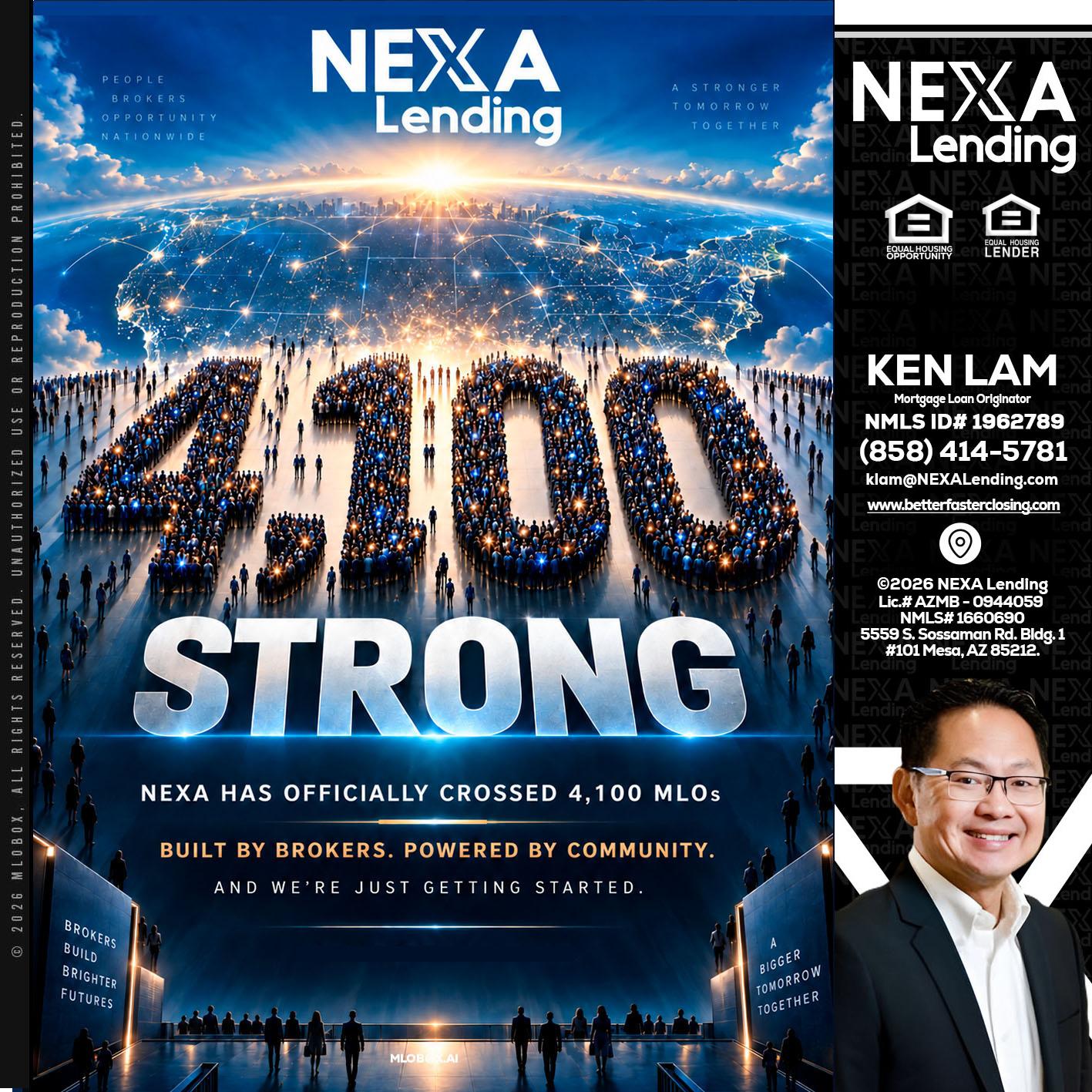 4,100 MLOs - Ken Lam -Mortgage Loan Officer
